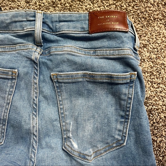 Zara High Waisted Light Wash Ankle Skinny Jeans - Picture 4 of 4